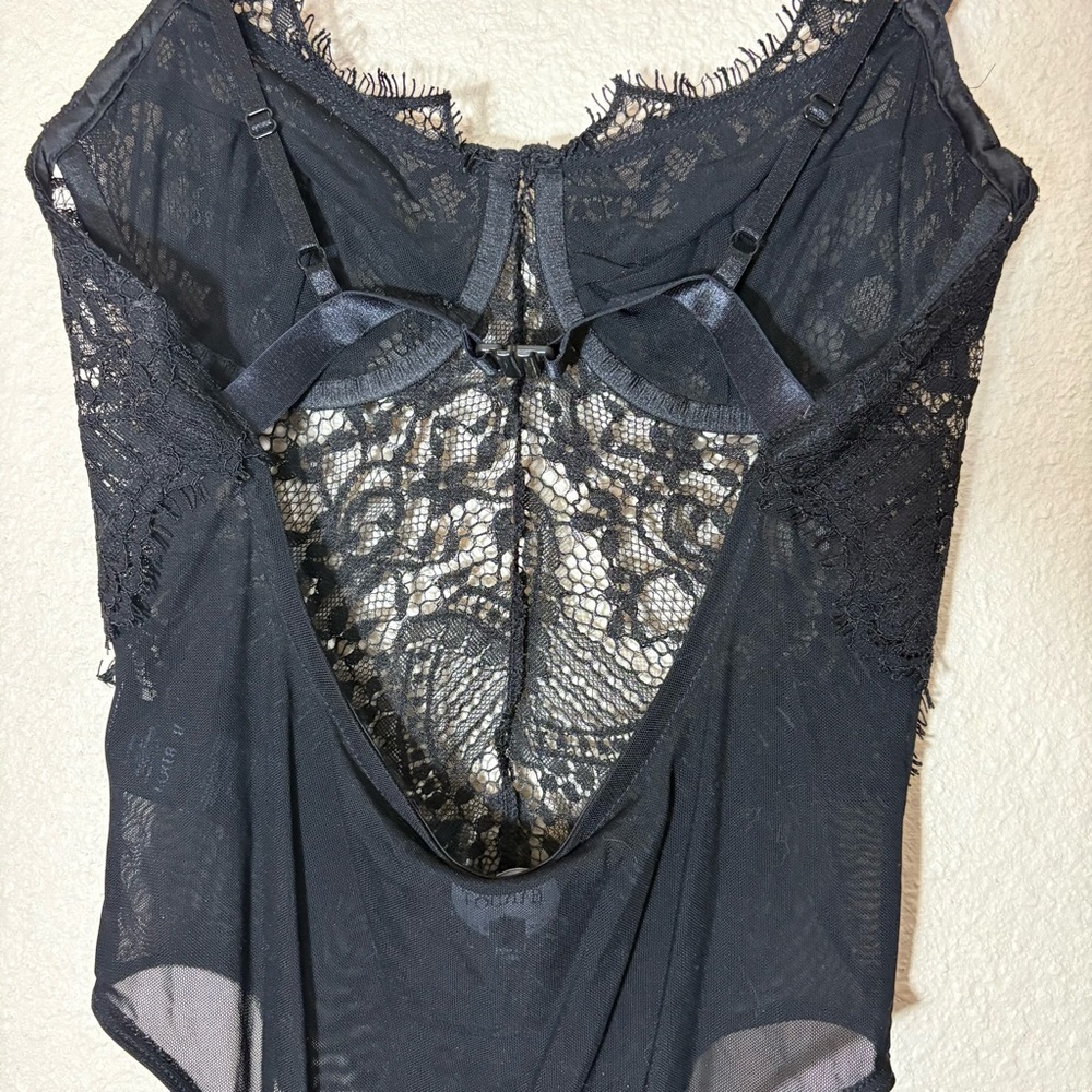 NWT Bardot Britney lace bodysuit in black Sz M - Picture 10 of 10